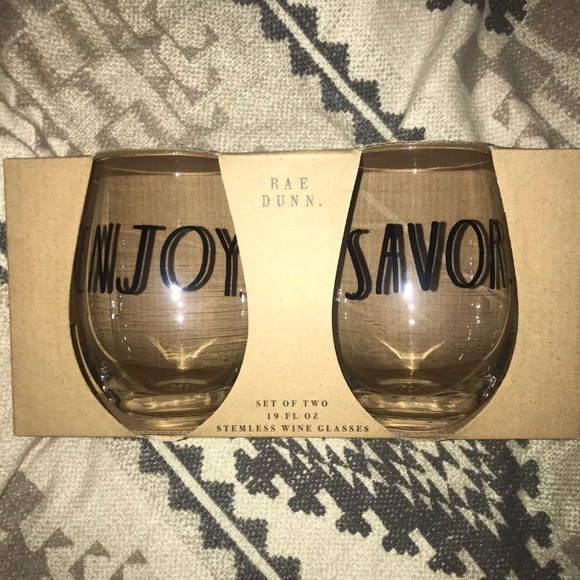 Rae Dunn Wine Glass Set - Picture 1 of 2